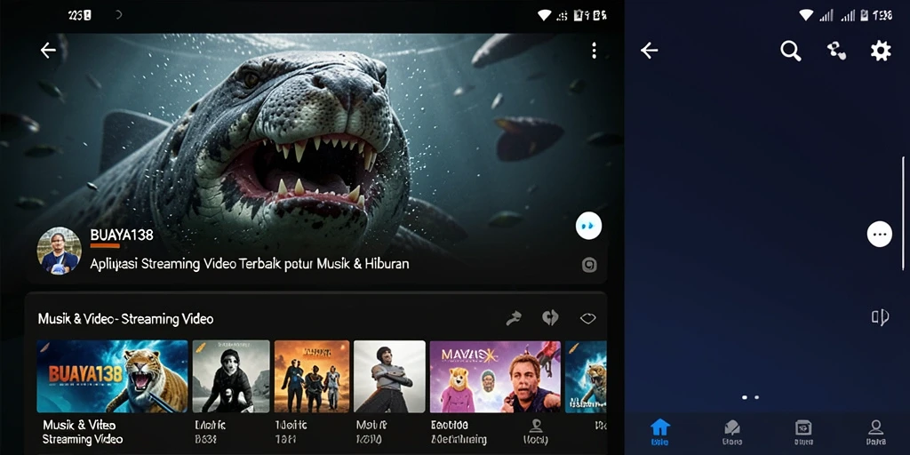 Tampilan antarmuka BUAYA138 yang menarik dan mudah digunakan untuk Streaming Video.