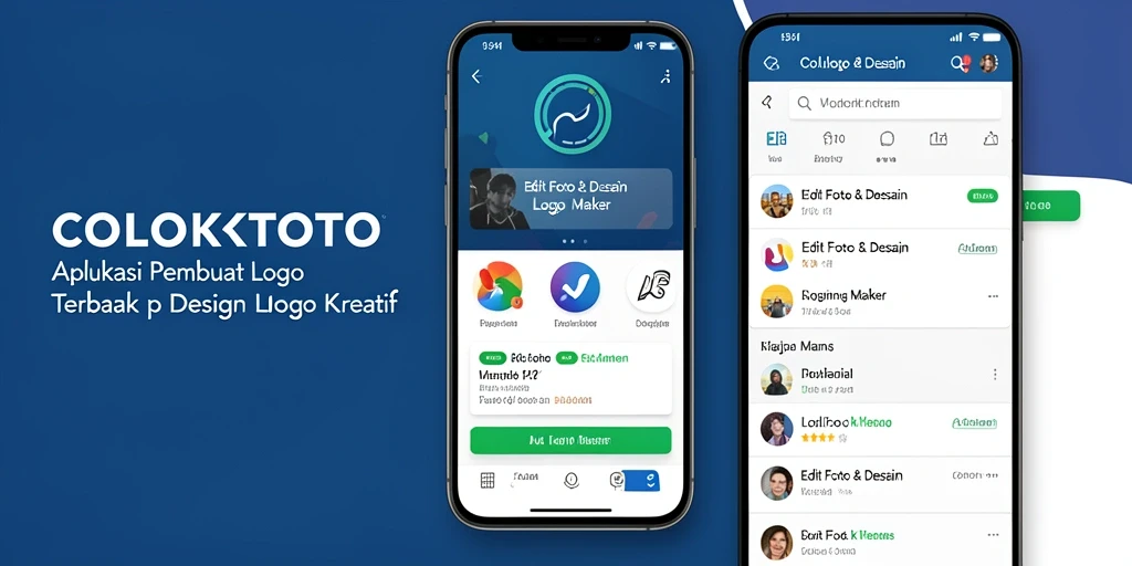 Antarmuka COLOKTOTO dengan fitur pembuat logo yang menarik.