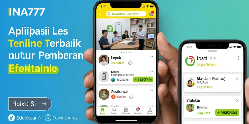 Tampilan antarmuka aplikasi Les Online yang interaktif dan menarik.