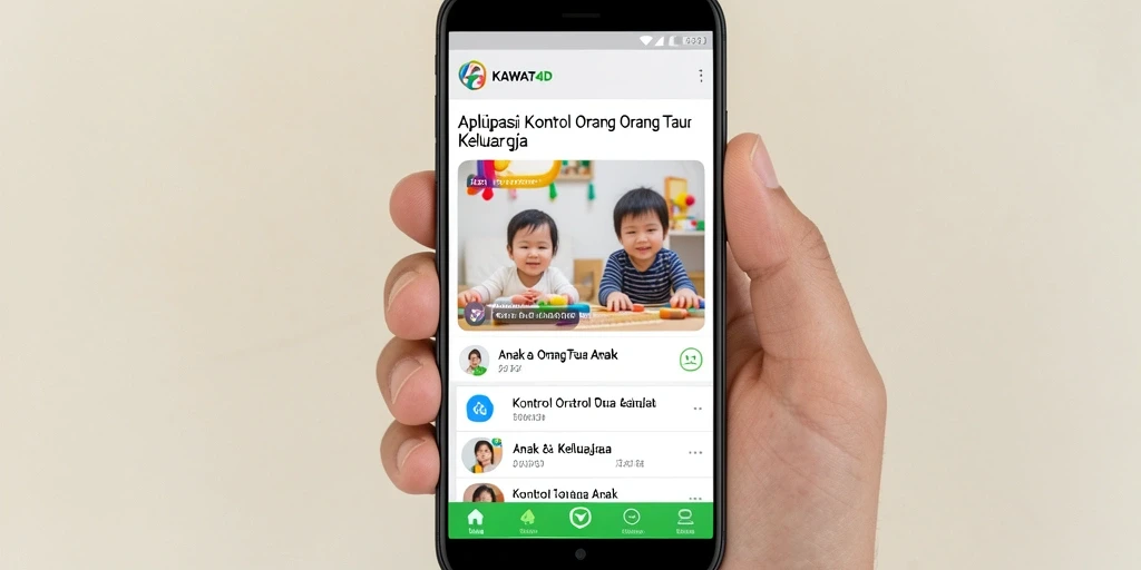 Antarmuka KAWAT4D menampilkan fitur kontrol orang tua yang intuitif.