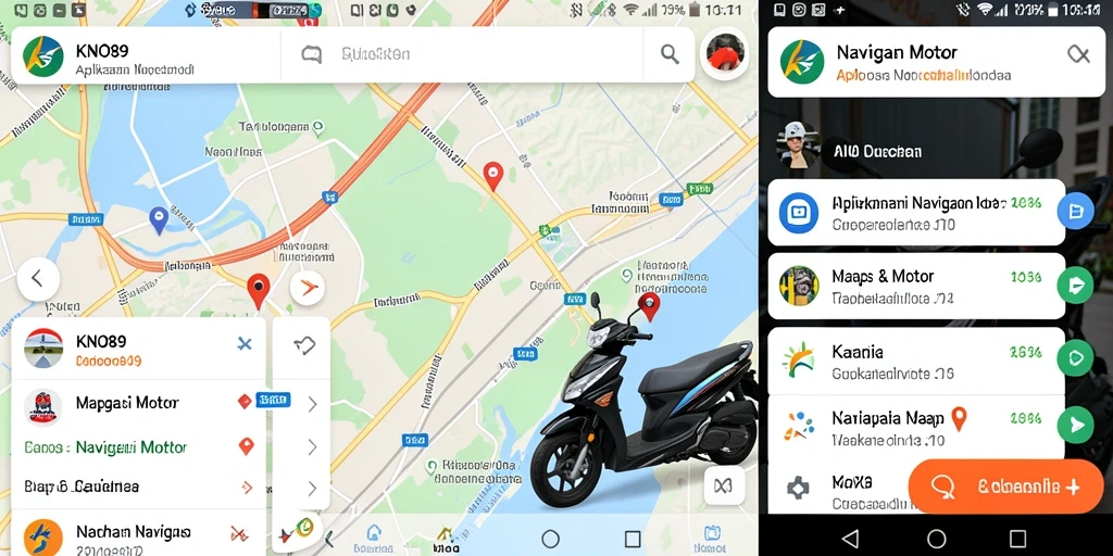 Tampilan antarmuka KNO89 yang intuitif untuk navigasi motor.