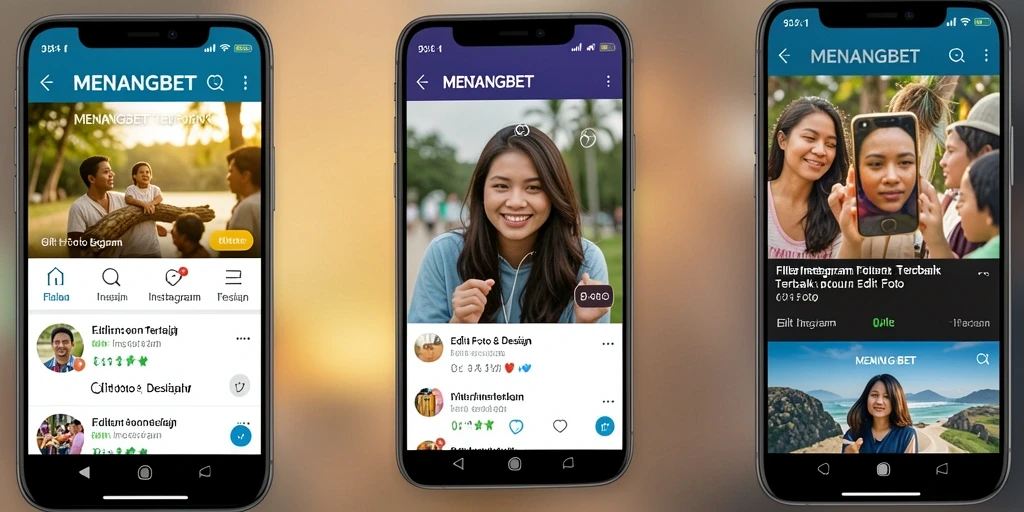 Tampilan menarik dari aplikasi MENANGBET dengan berbagai filter berkualitas.
