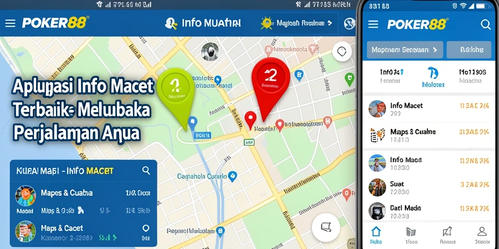 Tampilan antarmuka POKER88 menampilkan peta lalu lintas terkini.