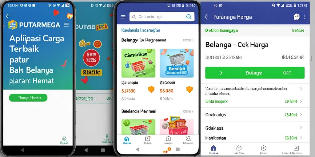 Tampilan antarmuka aplikasi PUTARMEGA untuk Cek Harga.
