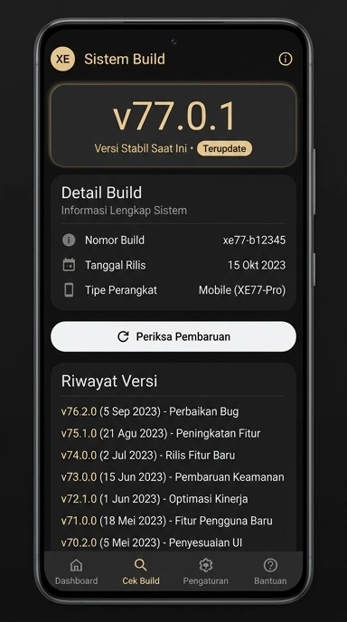 Riwayat Versi xe77 untuk Pengguna Android